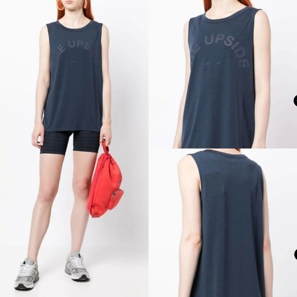 New THE UPSIDE Tara Performance Navy Tank Top NWT Small - Picture 1 of 12